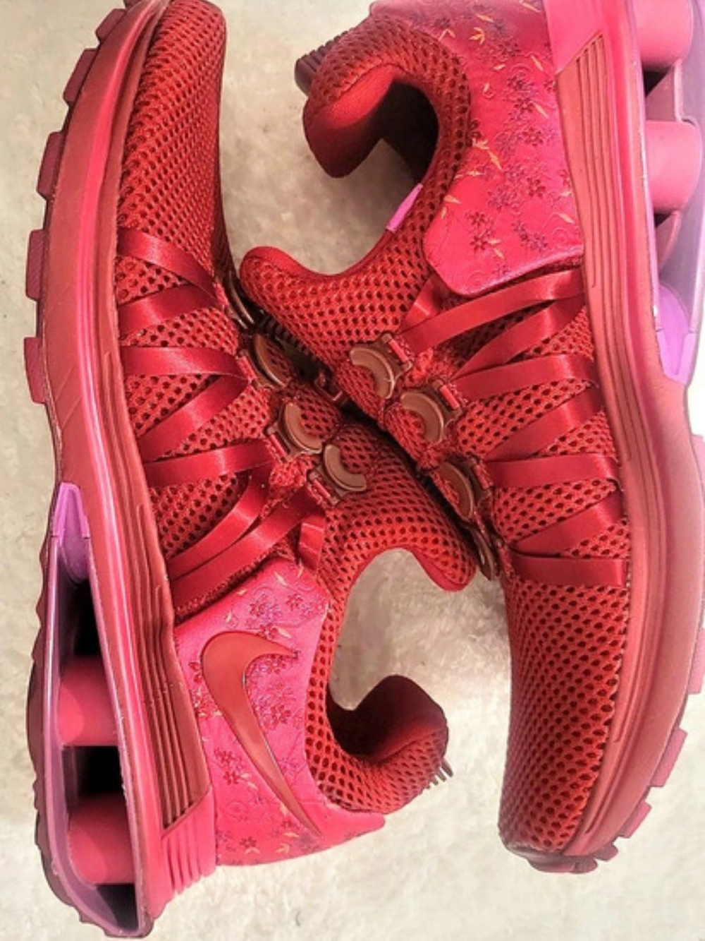 Red & Pink Womens Nike Shox Gravity 'Wild Cherry